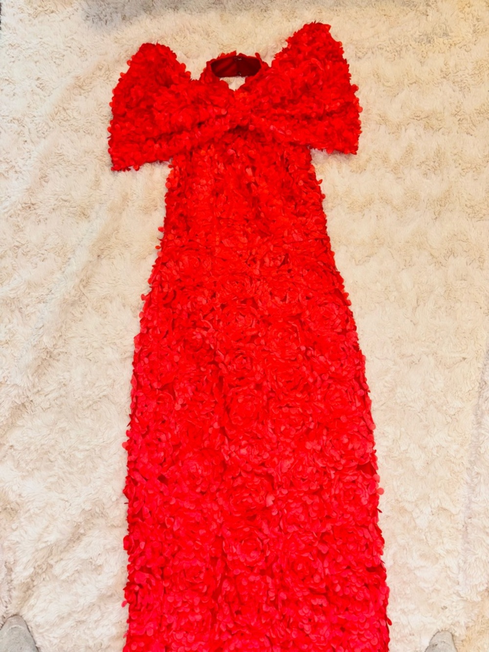 ASOS Red Backless Floral Maxi Dress